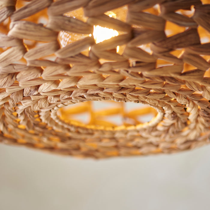 Endon 109207 Toca Pendant Shade Natural water hyacinth 10W LED E27 or B22 (Required) - westbasedirect.com