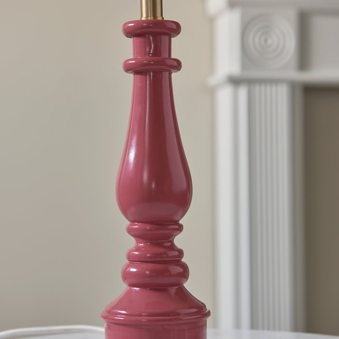 Endon 109964 Myrtle Table Base Pink clay & warm brass plate 10W LED B22 (Required) - westbasedirect.com