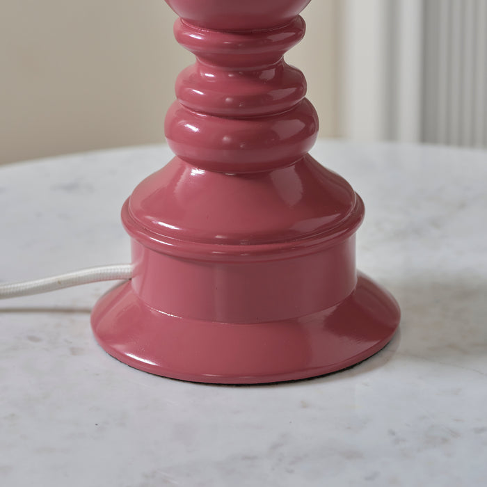 Endon 109964 Myrtle Table Base Pink clay & warm brass plate 10W LED B22 (Required) - westbasedirect.com