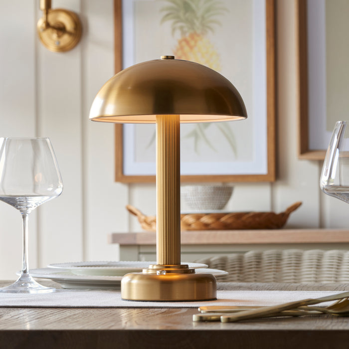 Endon 110455 Bridport Rechargeable Table Warm brass plate 2W LED (SMD 2835) Warm White - westbasedirect.com