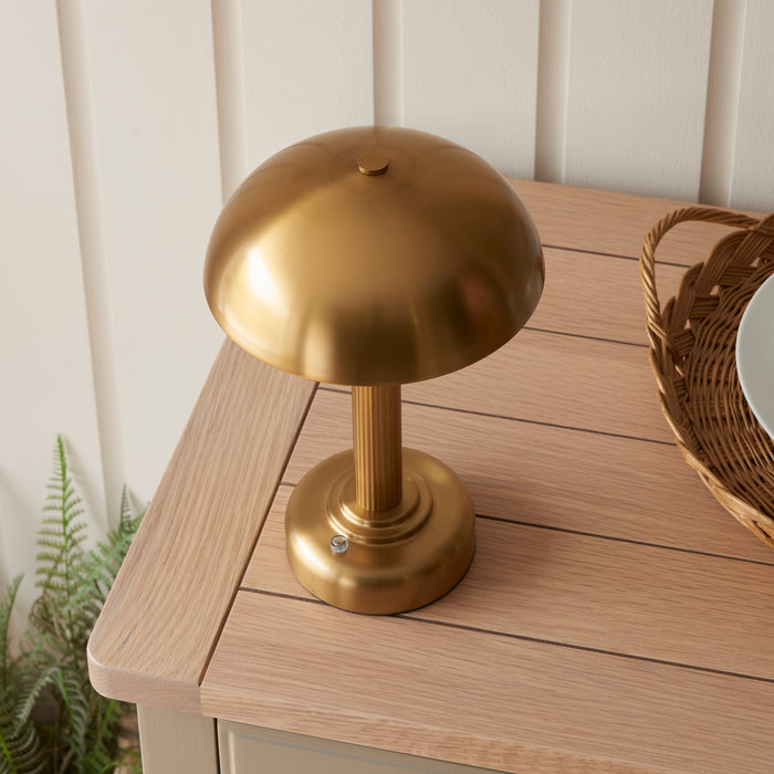 Endon 110455 Bridport Rechargeable Table Warm brass plate 2W LED (SMD 2835) Warm White - westbasedirect.com