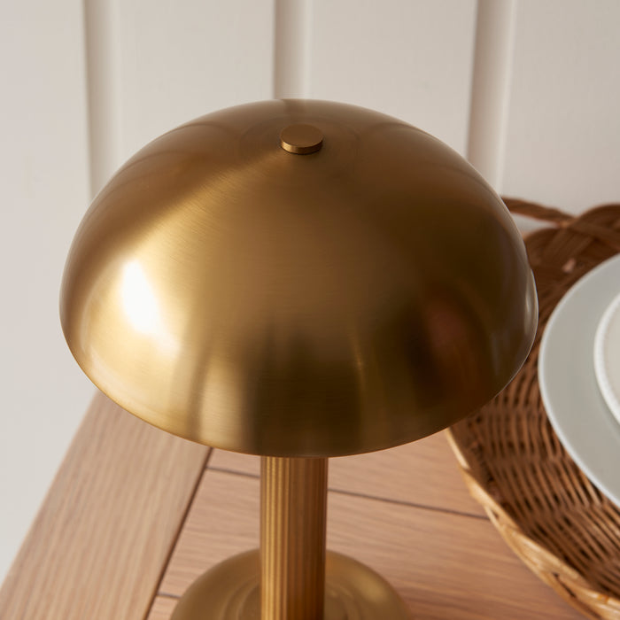 Endon 110455 Bridport Rechargeable Table Warm brass plate 2W LED (SMD 2835) Warm White - westbasedirect.com