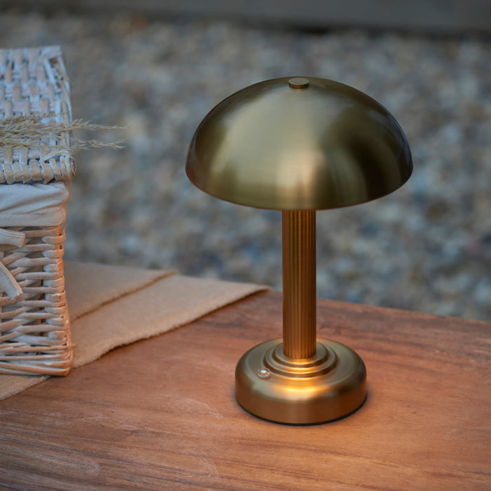Endon 110455 Bridport Rechargeable Table Warm brass plate 2W LED (SMD 2835) Warm White - westbasedirect.com