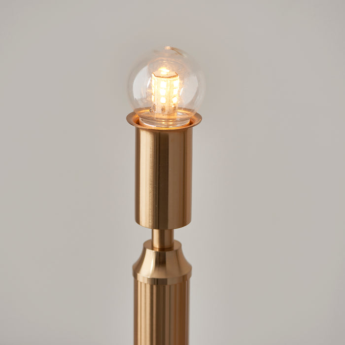Endon 110457 Trobridge Rechargeable Table Base Brushed aged brass plate 1.5W LED (SMD 2835) Warm White - westbasedirect.com