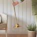 Endon 110460 Burley Rechargeable Floor Base Brushed aged brass plate 1.5W LED (SMD 2835) Warm White - westbasedirect.com
