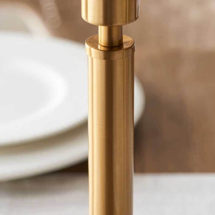 Endon 110461 Upton Rechargeable Table Base Brushed aged brass plate 1.5W LED (SMD 2835) Warm White - westbasedirect.com
