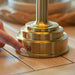 Endon 110461 Upton Rechargeable Table Base Brushed aged brass plate 1.5W LED (SMD 2835) Warm White - westbasedirect.com