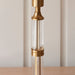 Endon 110463 Morton Rechargeable Table Base Brushed aged brass plate & clear acrylic 1.5W LED (SMD 2835) Warm White - westbasedirect.com