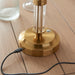 Endon 110463 Morton Rechargeable Table Base Brushed aged brass plate & clear acrylic 1.5W LED (SMD 2835) Warm White - westbasedirect.com