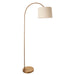 Endon 110645 Carlson Floor Warm brass plate & natural fabric 10W LED E27 (Required) - westbasedirect.com