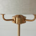Endon 110721 Highclere 3lt Table Vintage brass & natural linen 3 x 7W LED E14 (Required) - westbasedirect.com