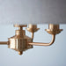 Endon 110723 Highclere 3lt Pendant Vintage brass & natural linen 3 x 6W LED E14 (Required) - westbasedirect.com
