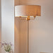 Endon 110724 Highclere 3lt Floor Vintage brass & natural linen 3 x 6W LED E14 (Required) - westbasedirect.com