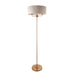 Endon 110724 Highclere 3lt Floor Vintage brass & natural linen 3 x 6W LED E14 (Required) - westbasedirect.com