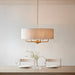 Endon 110727 Highclere 8lt Pendant Vintage brass & natural linen 8 x 6W LED E14 (Required) - westbasedirect.com