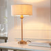 Endon 110728 Highclere Table Vintage brass & natural linen 7W LED E14 (Required) - westbasedirect.com