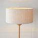 Endon 110728 Highclere Table Vintage brass & natural linen 7W LED E14 (Required) - westbasedirect.com