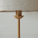 Endon 110728 Highclere Table Vintage brass & natural linen 7W LED E14 (Required) - westbasedirect.com
