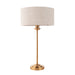 Endon 110728 Highclere Table Vintage brass & natural linen 7W LED E14 (Required) - westbasedirect.com