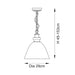Endon 110825 Cotswold Pendant Natural ash, brushed aged brass plate & clear glass  10W LED E27 (Required) - westbasedirect.com