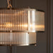 Endon 110944 Ridgeton 5lt Pendant Antique brass plate & clear ribbed glass 5 x 6W LED E14 (Required) - westbasedirect.com