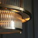 Endon 110944 Ridgeton 5lt Pendant Antique brass plate & clear ribbed glass 5 x 6W LED E14 (Required) - westbasedirect.com