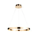 Endon 110957 Gen Ring pendant French gold finish & frosted acrylic 42W LED tape module (SMD 2835) Warm White - westbasedirect.com