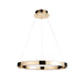Endon 110957 Gen Ring pendant French gold finish & frosted acrylic 42W LED tape module (SMD 2835) Warm White - westbasedirect.com