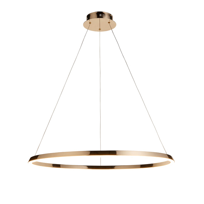 Endon 110958 Staten Pendant French gold finish & white silicone 43.5W LED tape module (SMD 2835) Warm White - westbasedirect.com