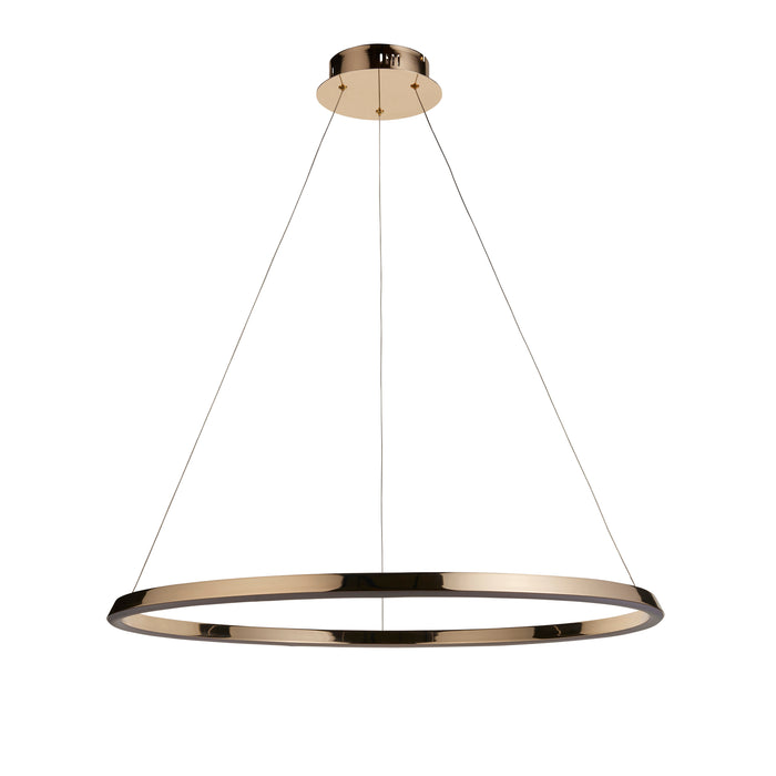 Endon 110958 Staten Pendant French gold finish & white silicone 43.5W LED tape module (SMD 2835) Warm White - westbasedirect.com