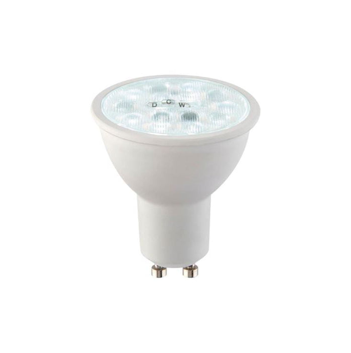 Saxby 110974 GU10 CCT 2700K/4000K/6500K LED SMD non-dimmable 60 degrees 7W Matt white plastic & clear prismatic pc