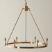 Endon 111202 Chester 6lt Pendant Fitting Brushed aged brass plate 6 x 7W LED B22 (Required) - westbasedirect.com