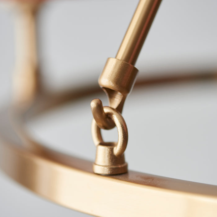 Endon 111202 Chester 6lt Pendant Fitting Brushed aged brass plate 6 x 7W LED B22 (Required) - westbasedirect.com