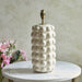 Endon 111252 Bobble Table Base White crackle glaze & brushed aged brass plate 10W LED B22 (Required) - westbasedirect.com