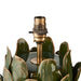 Endon 111254 Layered Leaf Table Base Dark olive glaze & brushed aged brass plate 10W LED B22 (Required) - westbasedirect.com