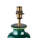 Endon 111256 Monroe Table Base Gloss green reactive glaze & brushed aged brass plate 10W LED B22 (Required) - westbasedirect.com