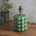 Endon 111257 Bobble Table Base Olive green glaze & brushed aged brass plate 10W LED B22 (Required) - westbasedirect.com