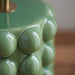 Endon 111257 Bobble Table Base Olive green glaze & brushed aged brass plate 10W LED B22 (Required) - westbasedirect.com