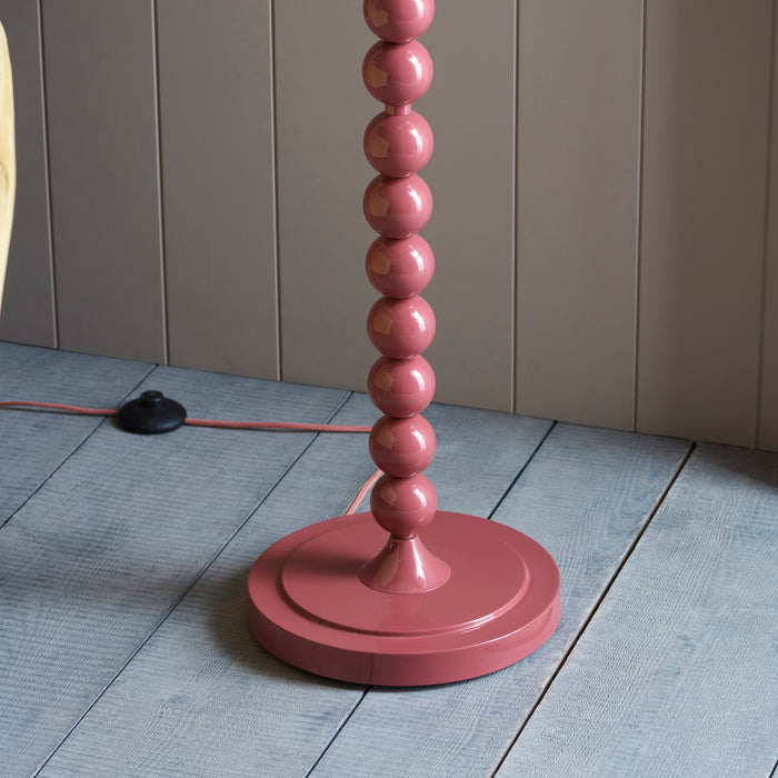 Endon 111283 Higgledy Floor Base Gloss pink clay paint 10W LED E27 (Required) - westbasedirect.com