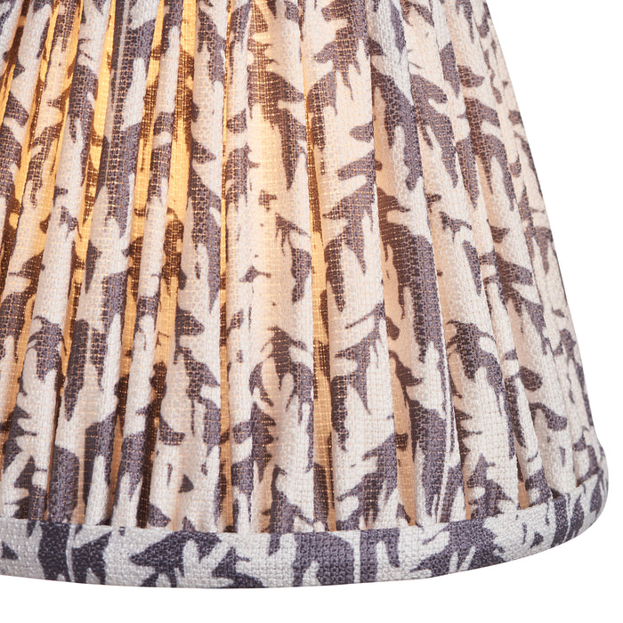 Endon 111294 Leaf 16cm Tapered Shade Pearl grey fabric 7W LED E14 or B22 (Required) - westbasedirect.com