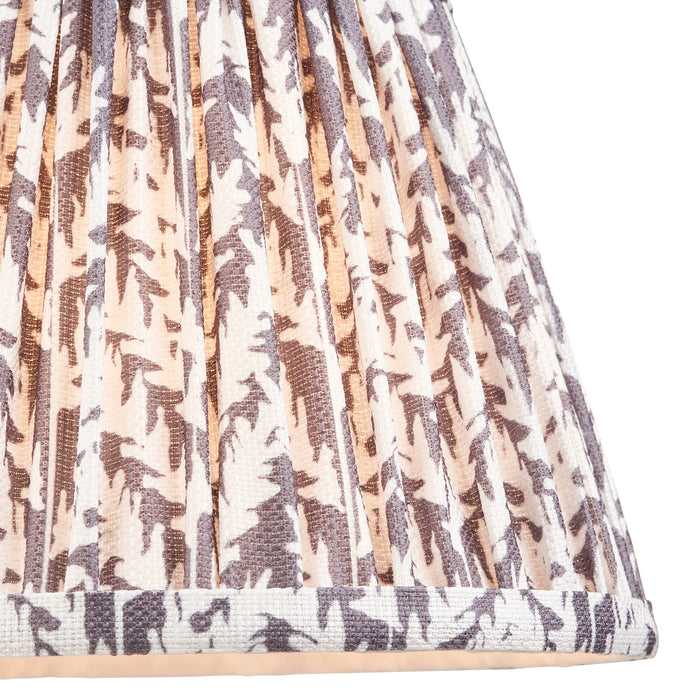 Endon 111295 Leaf 20cm Tapered Shade Pearl grey fabric 7W LED E14 or B22 (Required) - westbasedirect.com