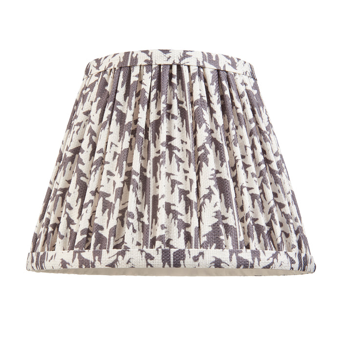 Endon 111295 Leaf 20cm Tapered Shade Pearl grey fabric 7W LED E14 or B22 (Required) - westbasedirect.com