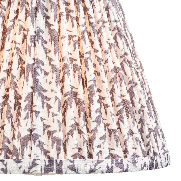Endon 111296 Leaf 25cm Tapered Shade Pearl grey fabric 10W LED E27 or B22 (Required) - westbasedirect.com