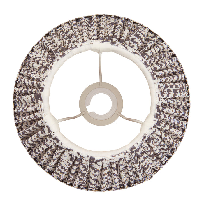 Endon 111296 Leaf 25cm Tapered Shade Pearl grey fabric 10W LED E27 or B22 (Required) - westbasedirect.com