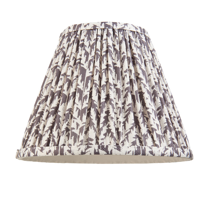 Endon 111296 Leaf 25cm Tapered Shade Pearl grey fabric 10W LED E27 or B22 (Required) - westbasedirect.com