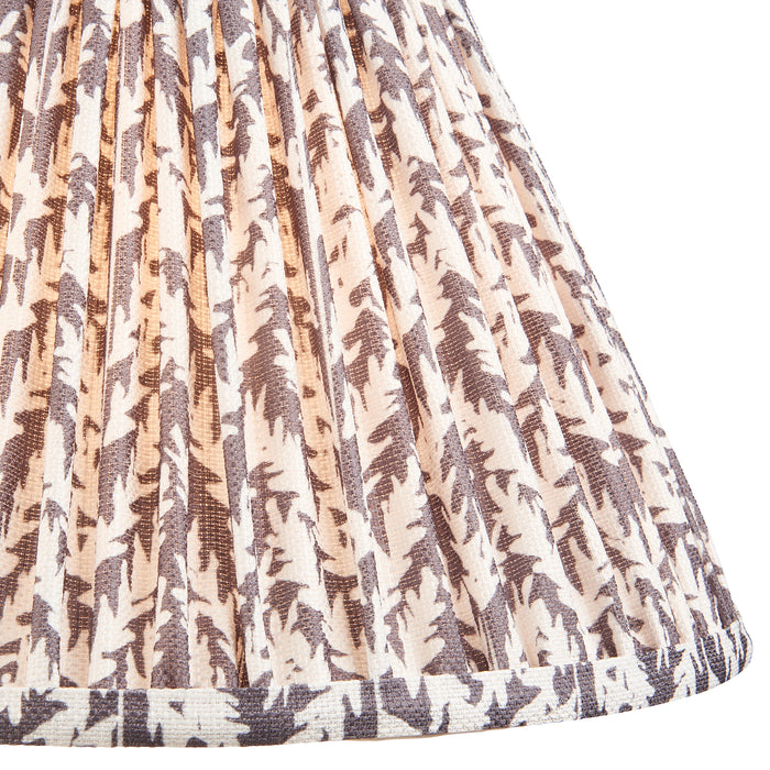 Endon 111297 Leaf 30cm Tapered Shade Pearl grey fabric 10W LED E27 or B22 (Required) - westbasedirect.com