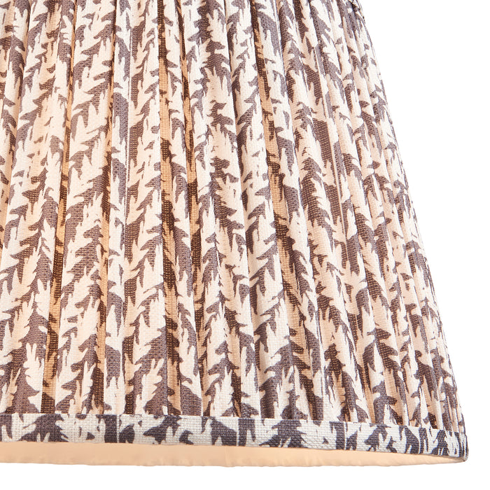 Endon 111298 Leaf 35cm Tapered Shade Pearl grey fabric 10W LED E27 or B22 (Required) - westbasedirect.com