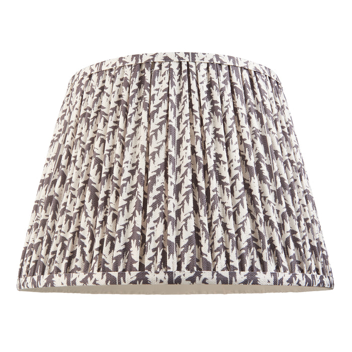 Endon 111298 Leaf 35cm Tapered Shade Pearl grey fabric 10W LED E27 or B22 (Required) - westbasedirect.com