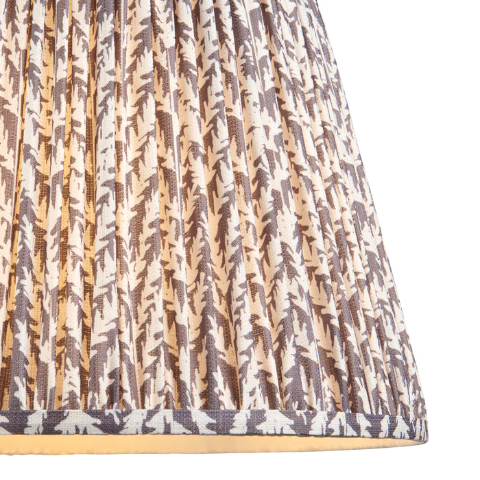 Endon 111299 Leaf 40cm Tapered Shade Pearl grey fabric 10W LED E27 or B22 (Required) - westbasedirect.com