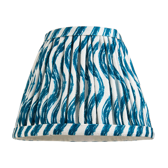 Endon 111300 Ripple 16cm Tapered Shade Marlin blue fabric 7W LED E14 or B22 (Required) - westbasedirect.com